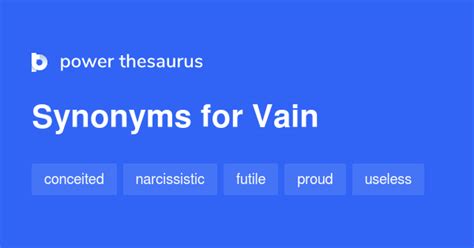 Vain Thesaurus. . Vain thesaurus